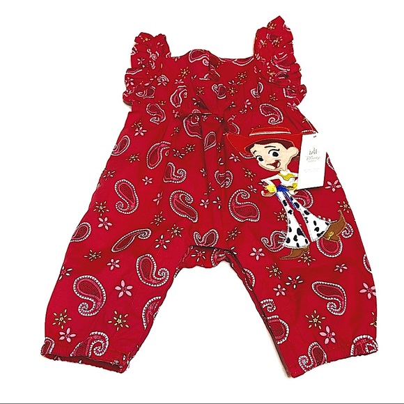 Disney Other - Disney Store Baby Toy Story Jessie Red Romper 0-3M